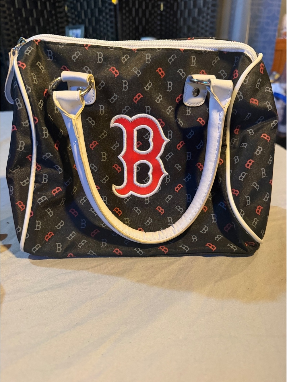 Concept One Boston Red Sox Black and White Satchel Handbag